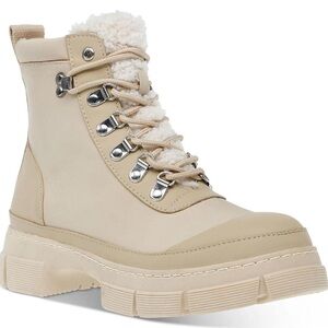 Steve Madden Tan Lace-Up Winter Boots